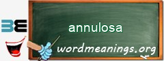 WordMeaning blackboard for annulosa